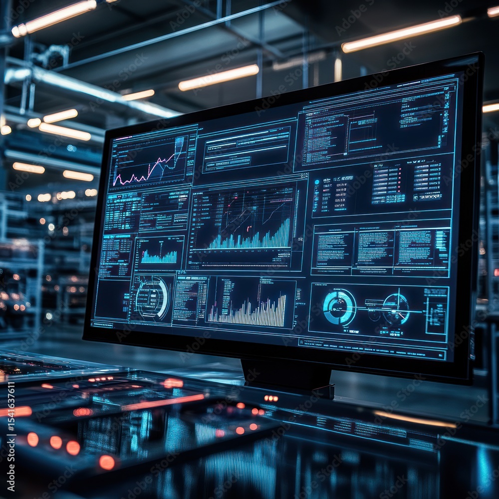 Poster cybersecurity data center, advanced monitoring system