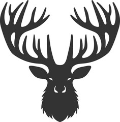 Elk black vector silhouette