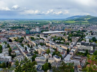 Salzburg von Oben vom Kapuzinerberg (Österreich)