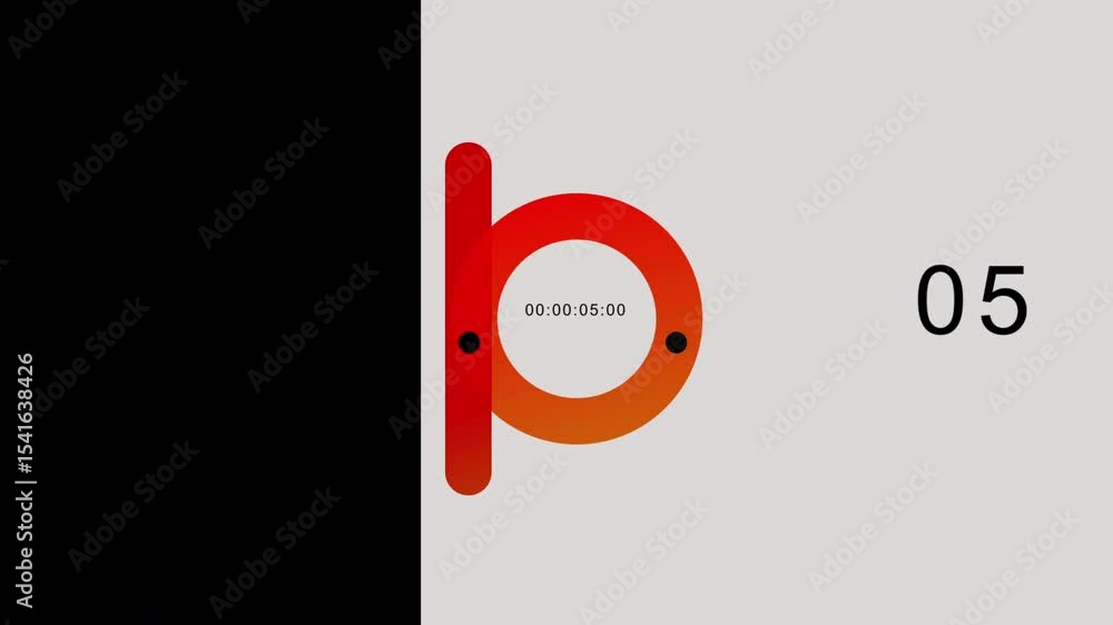 Poster animated countdown: red and orange graphic with timer