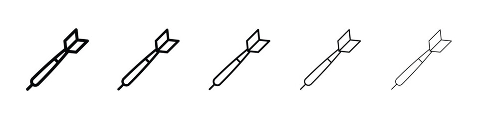 Dart icon logo in stroke lines collection