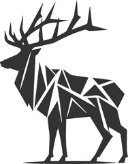 Elk black vector silhouette