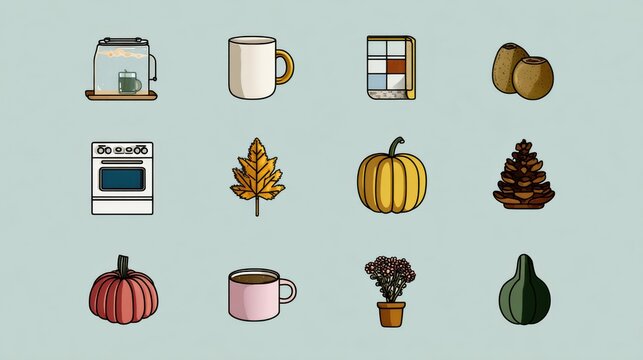 Exploring a Grid Layout of Simple Things to Be Thankful for During Autumn and Everyday Moments of Joy