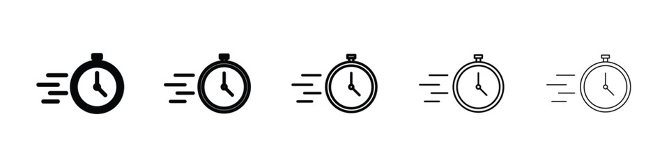 Express icon logo in stroke lines collection