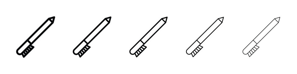 Eyeliner icon logo in stroke lines collection