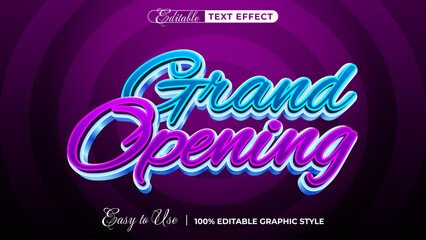 Grand opening - Editable Text Effect, Font Style