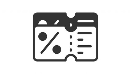 animated voucher icon. Perfect for website, digital, online, computer, animation, technology, internet, retail, store, marketing, website, commerce, web, shop, delivery, market, network	