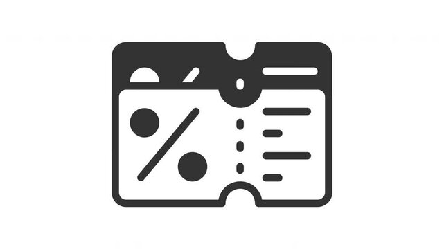 animated voucher icon. Perfect for website, digital, online, computer, animation, technology, internet, retail, store, marketing, website, commerce, web, shop, delivery, market, network	