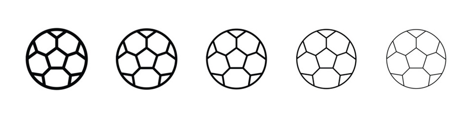 Football icon logo in stroke lines collection