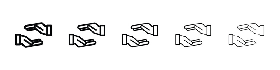 Forgiveness icon logo in stroke lines collection