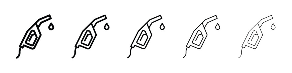 Fuel icon logo in stroke lines collection