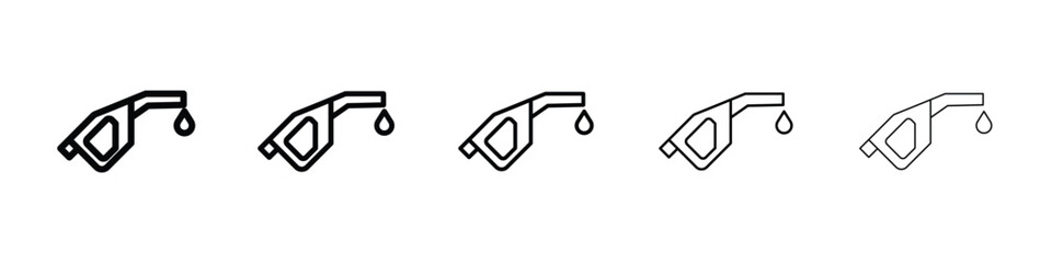 Fuel icon logo in stroke lines collection