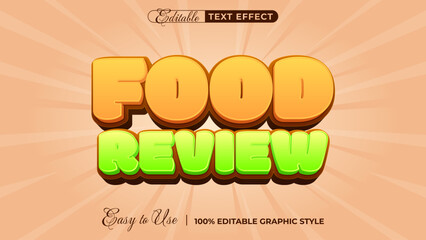 food review - Editable Text Effect, Font Style