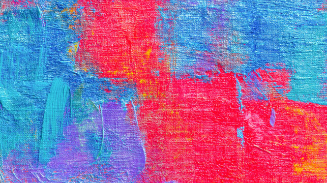 Vibrant abstract red oil painting with expressive texture and dynamic brush strokes in 4K resolution