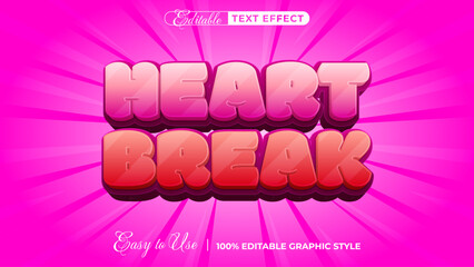 heart break - Editable Text Effect, Font Style