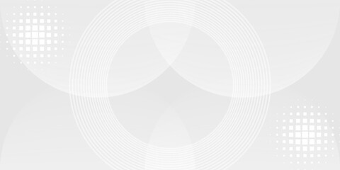 Abstract grey background with dynamic circle lines. vector illustration