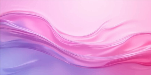 A luxurious, soft pink silk background with flowing waves and a smooth satin texture creates an elegant, abstract design