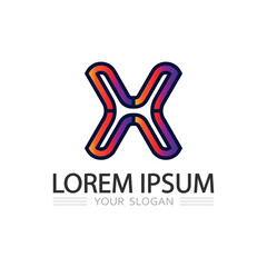 Creative Vector Logo of X Shape for Apps, Websites, and Tech Brands