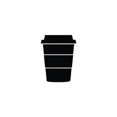 Black Silhouette Vector Cold Brew Coffee Cup Icon coldbrew