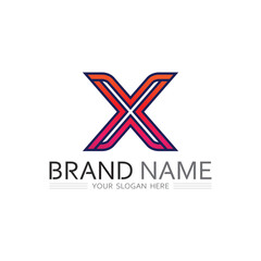 Obraz premium Unique Abstract Letter X Logo for Digital Business Branding Concept