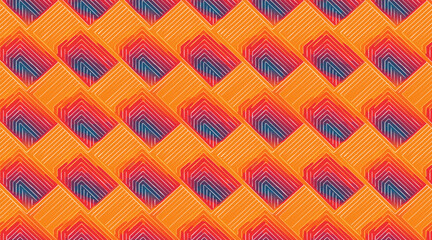 rightly Colored Diagonal Op-Art Geometric Pattern