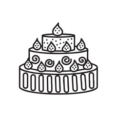 birthday cake with candles