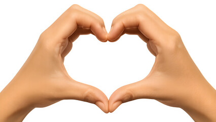 Hands Forming Heart Gesture Isolated on Transparent Background PNG

