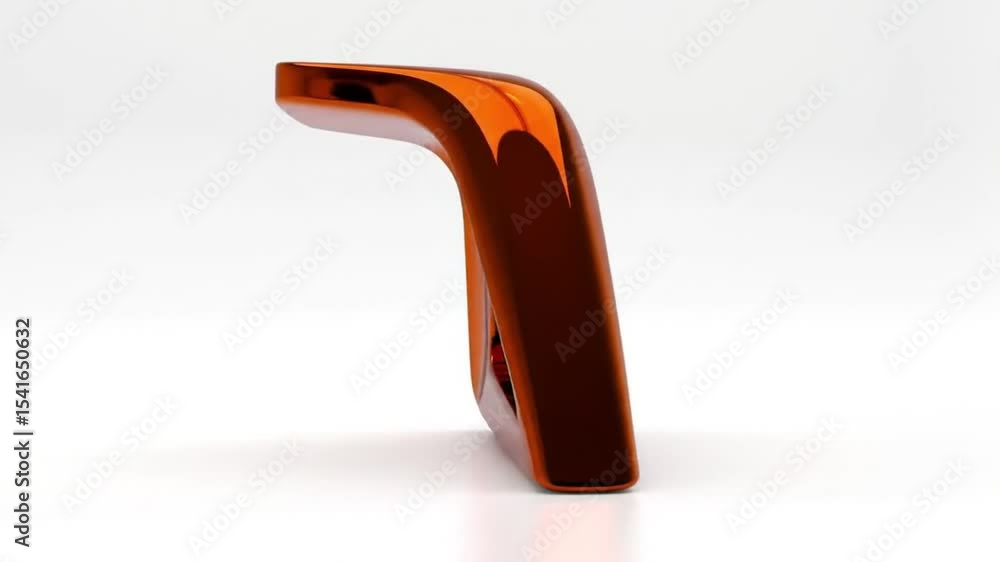 Aufkleber sleek triangular form in metallic bronze for modern minimalist design