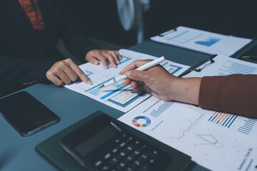 Business Documents, Auditor businesswoman checking searching document legal prepare paperwork or...