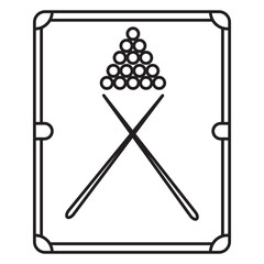 billiard icon vactor illustration logo design.
