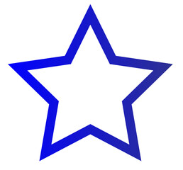 blue star isolated on white