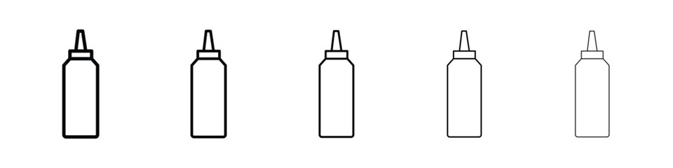Sauce icon logo in stroke lines collection