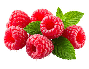 Raspberries with Mint: A vibrant close-up showcases fresh, juicy raspberries alongside fragrant mint leaves. The image evokes the deliciousness of ripe.