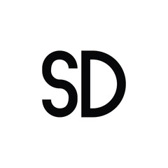 SD monogram logo design letter text name symbol monochrome logotype alphabet character simple logo