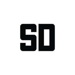 SD monogram logo design letter text name symbol monochrome logotype alphabet character simple logo