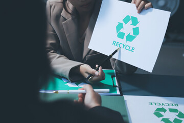 Sustainable development with renewable energy solutions, ecology concept, green business.