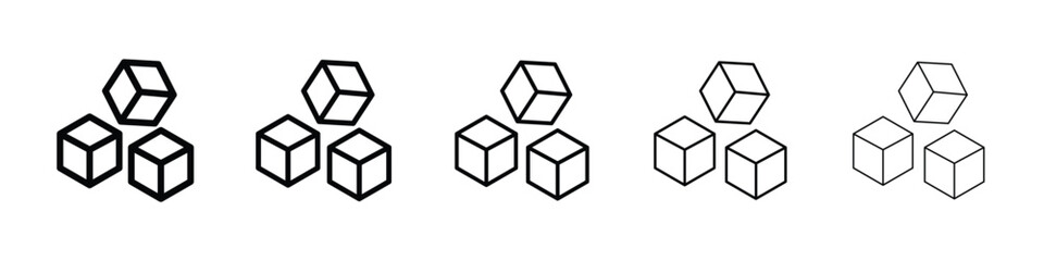 Sugar icon logo in stroke lines collection