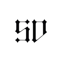 SD monogram logo design letter text name symbol monochrome logotype alphabet character simple logo
