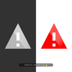 Warning Alert Icon – Exclamation Mark in Triangle Symbol. UI/UX, web development, and graphic projects. Vector illustration concept.