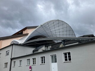 Regentag im Herbst in Oberammergau in den Bayerischen Alpen