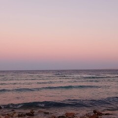 sunset over the sea