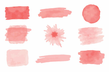 Watercolor Brush Strokes Vector Set
