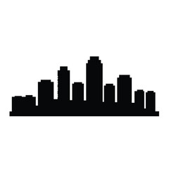 Fototapeta premium Black Silhouette San Jose Tech Campus Skyline Vector