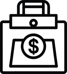 Budget Icon Outline Vector Illustration