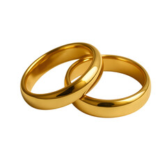 two gold wedding rings