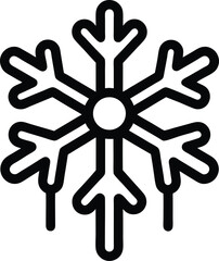Obraz premium Cold Text Icon Outline Vector Illustration