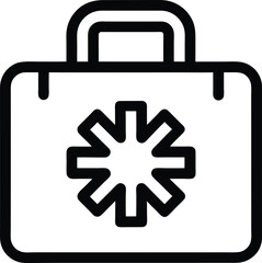 Emergency Snow Kit Icon Outline Vector Illustration