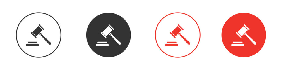 Auction icon Logos. Flat Vector Icon Design Template