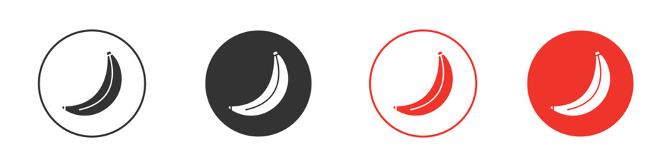 Banana icon Logos. Flat Vector Icon Design Template