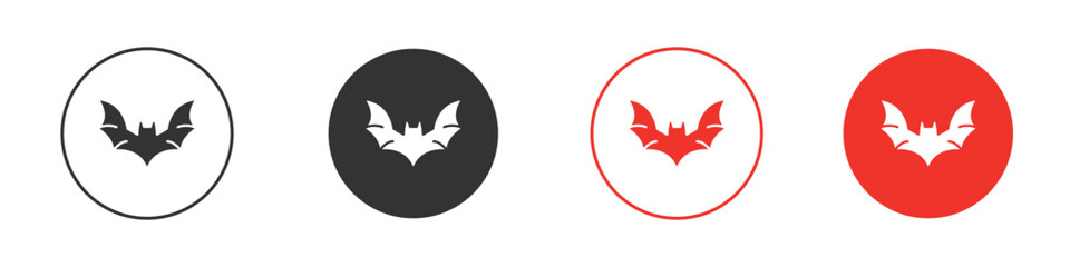 Bat icon Logos. Flat Vector Icon Design Template